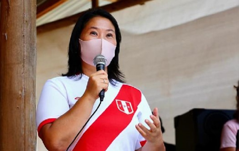 Keiko Fujimori: Acepto el reto de Pedro Castillo para debatir este domingo en Chota