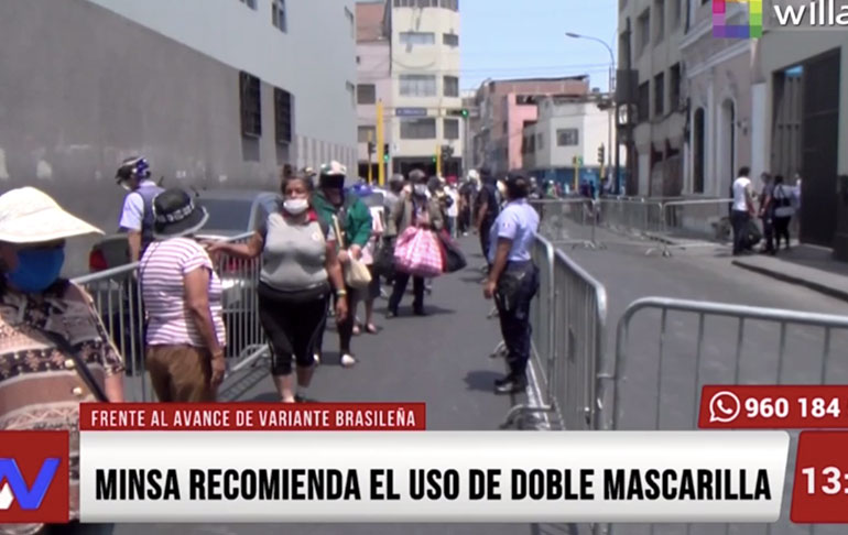 Portada: Minsa recomienda el uso de doble mascarilla