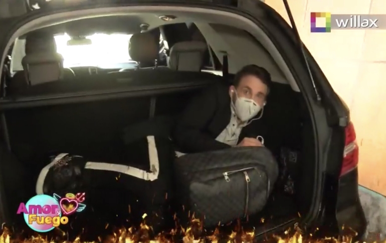 Amor y Fuego: Rodrigo González aparece en la maletera de un auto imitando a Yahaira Plasencia