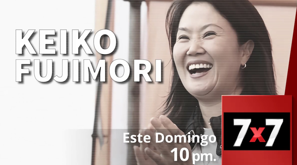 Jaime Bayly entrevistará a Keiko Fujimori en el "7x7" este domingo a las 10 p.m.