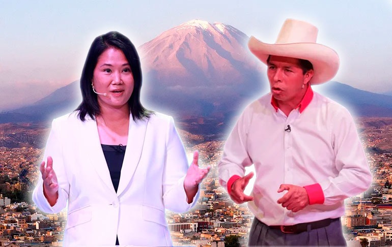 El debate presidencial del 30 de mayo entre Keiko Fujimori y Pedro Castillo será en Arequipa