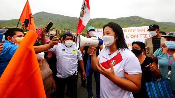 Keiko Fujimori en Junín: "Me encuentro aquí para rechazar los actos de violencia generados por Castillo y Cerrón"