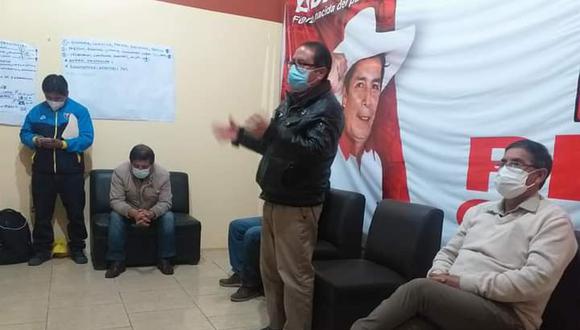 Militantes del Movadef apoyan a Pedro Castillo en la región Áncash