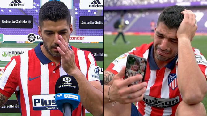 Luis Suárez y la videollamada en las celebraciones del Atlético de Madrid