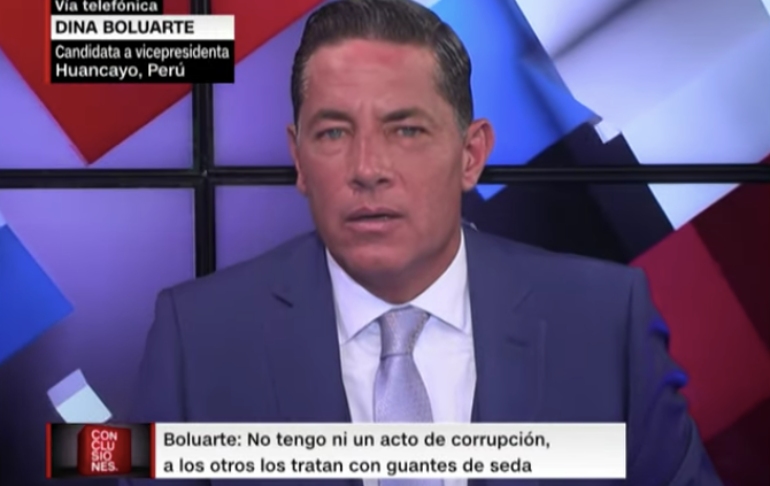 Portada: Fernando del Rincón, de CNN, a Dina Boluarte: "Lo que está diciendo es falso, es una mentira"