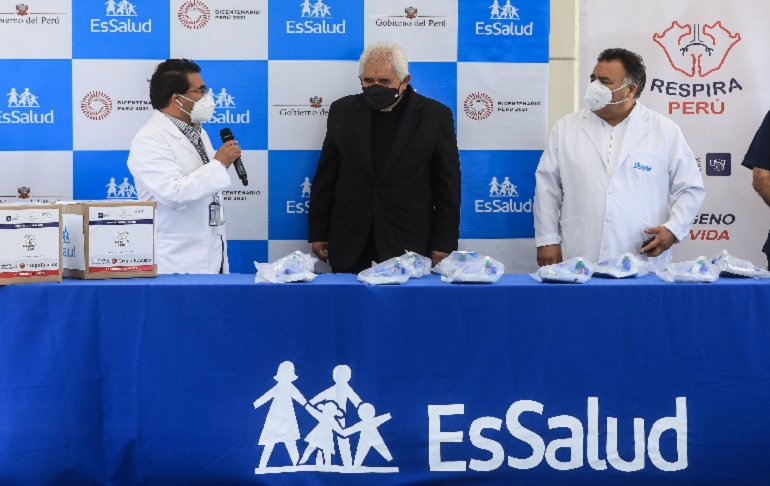 Portada: EsSalud recibe en donación 40 respiradores mecánicos de uso temporal para fortalecer lucha contra el COVID-19