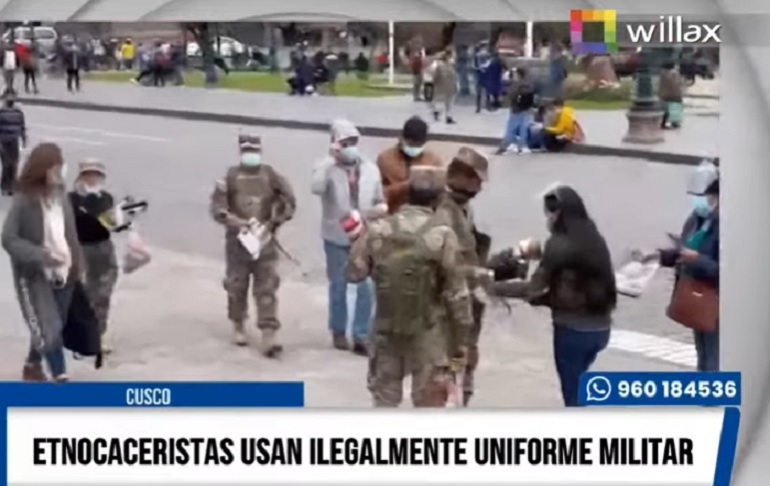 Etnocaceristas usan ilegalmente uniforme militar [VIDEO]