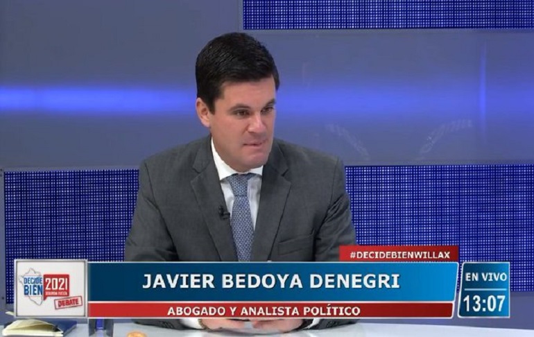 Portada: Javier Bedoya Denegri: "La actuación de Pedro Castillo demuestra una actitud autoritaria"