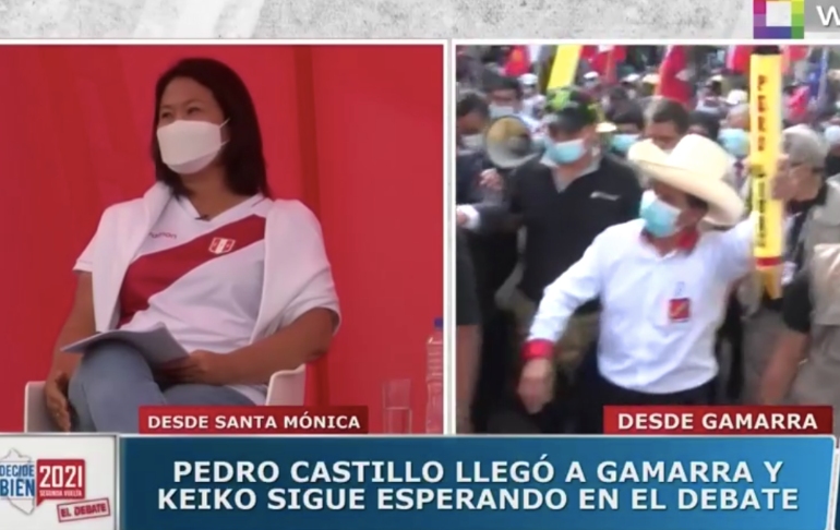 Pedro Castillo dejó plantada a Keiko Fujimori y no acudió a debate en penal Santa Mónica que él mismo propuso