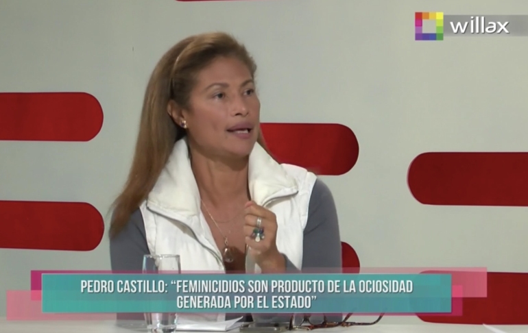 Portada: Cecilia Tait tras declaraciones de Pedro Castillo sobre feminicidio: "¿Dónde están las ONG que defienden a las mujeres?"