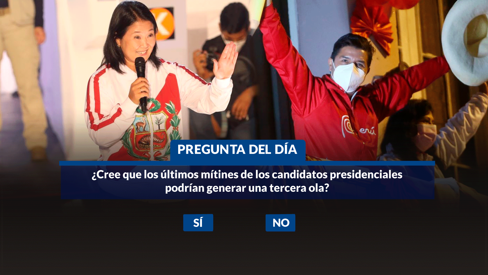 Portada: Encuesta Willax: ¿Cree que los últimos mítines de los candidatos presidenciales podrían generar una tercera ola?