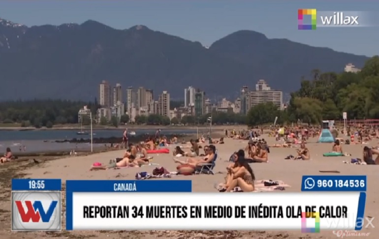 Canadá: Reportan 34 muertes en medio de inédita ola de calor