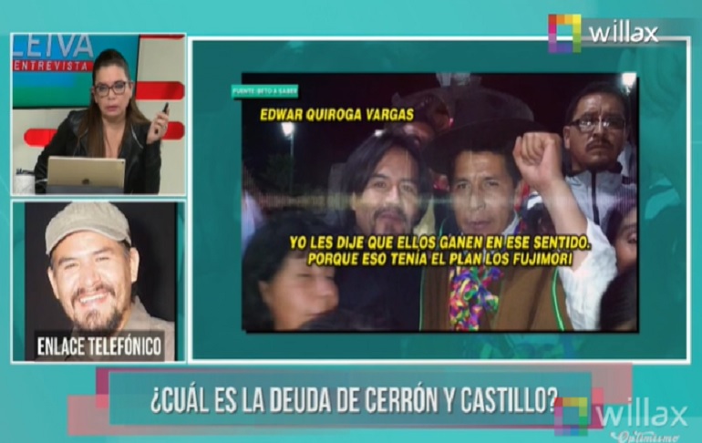 Portada: Edwar Quiroga Vargas: Si Pedro Castillo no es presidente, realizaremos un "golpe de masas"