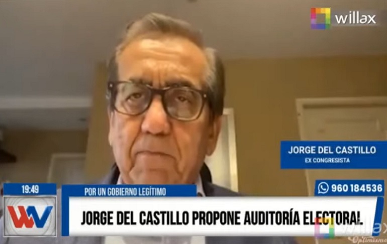Jorge del Castillo propone auditoría electoral de la OEA: "Así tendremos resultados claros"