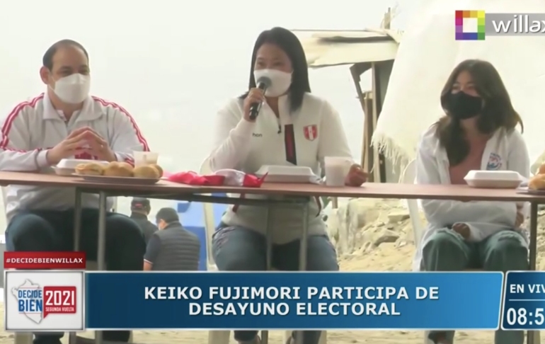 Keiko Fujimori: En la segunda vuelta se han generado "espacios de perdón y reconciliación"