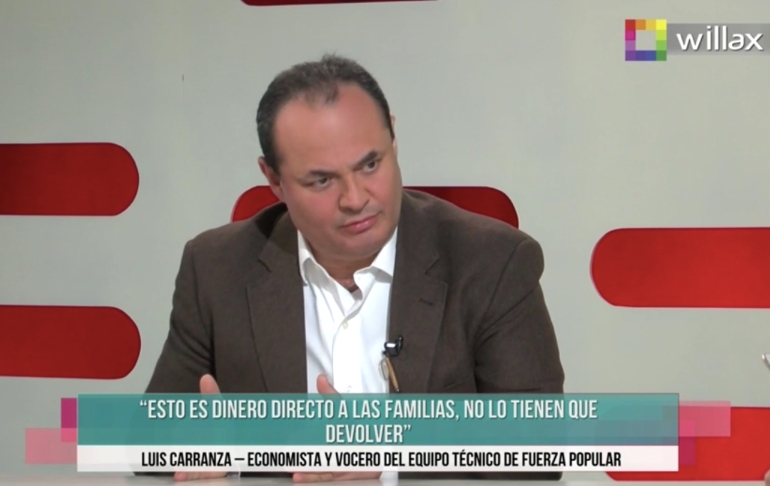 Portada: Luis Carranza: "El Bono Oxígeno es dinero directo para las familias, no lo tienen que devolver"