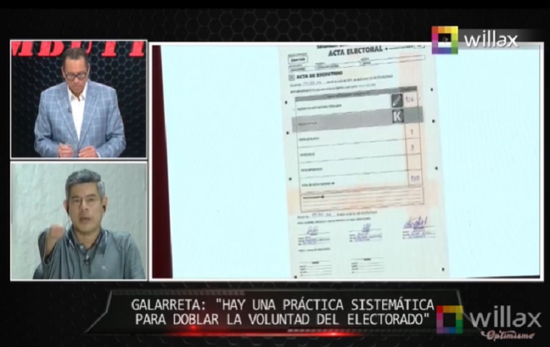 Luis Galarreta: Hay una práctica sistemática para doblar la voluntad del electorado