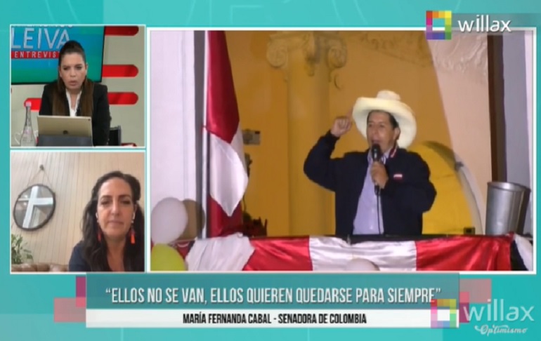 María Fernanda Cabal, senadora colombiana: "Le diría a Keiko Fujimori que pida el apoyo de la OEA para un reconteo de votos"