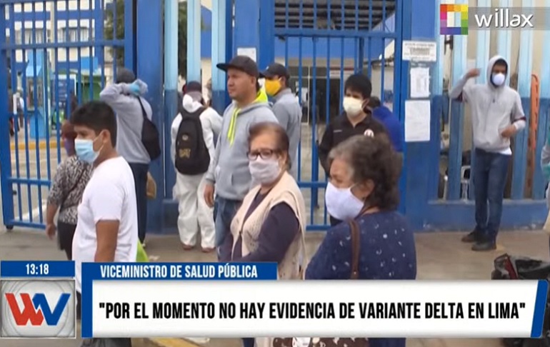 Portada: Viceministro de Salud: "No hay presencia de variante Delta en Lima"