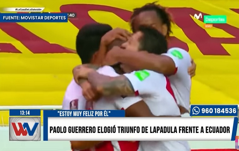 Portada: Paolo Guerrero elogió a Gianluca Lapadula por partido: “Estoy muy feliz por él”