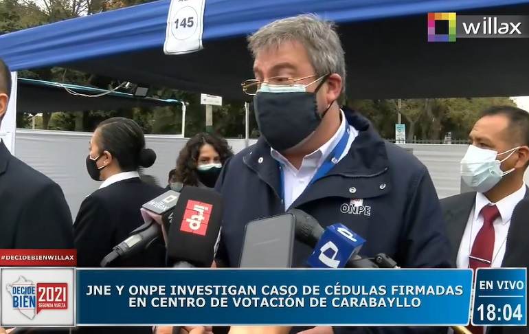 Portada: Piero Corvetto sobre personero de Perú Libre que firmó cédulas en Carabayllo: "No sabe el efecto terrible que va a ocasionar en él"