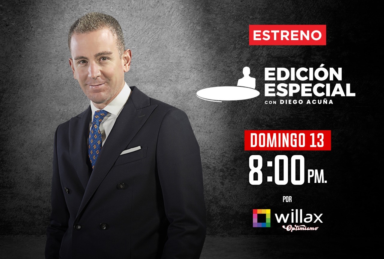 Diego Acuña estrena programa este domingo 13 de junio por Willax Televisión