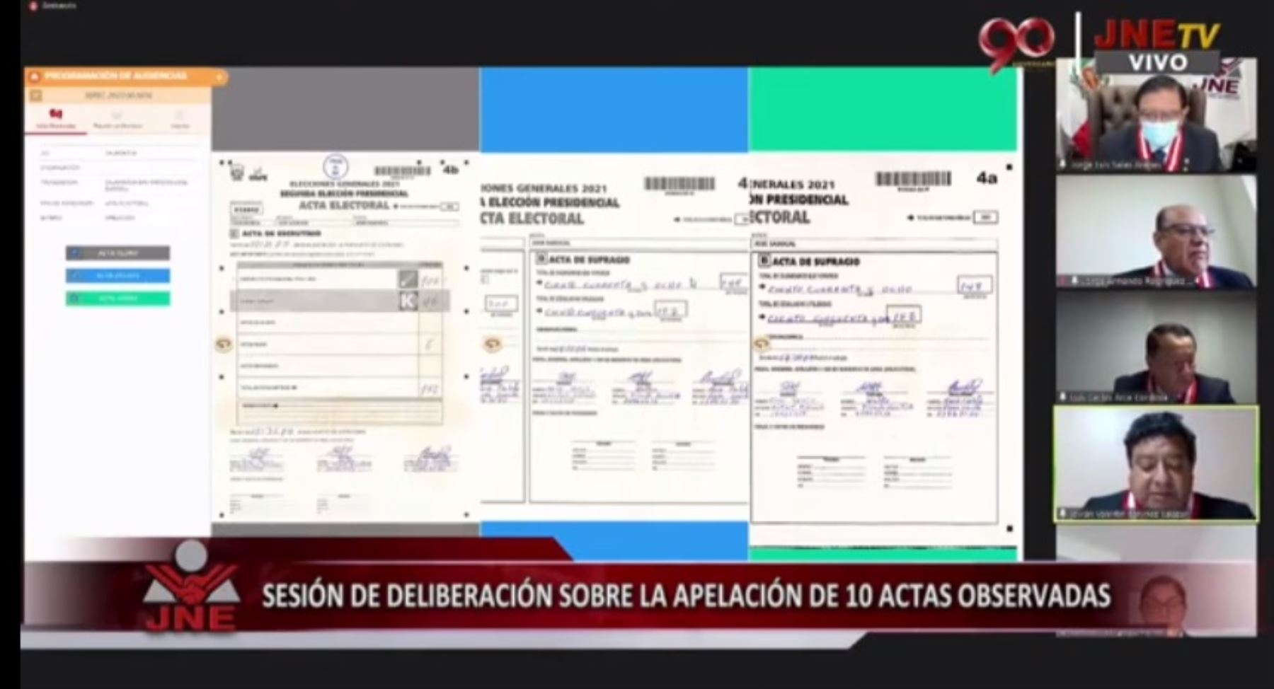 Portada: Pleno del JNE declaró infundados diez recursos de apelación de actas observadas