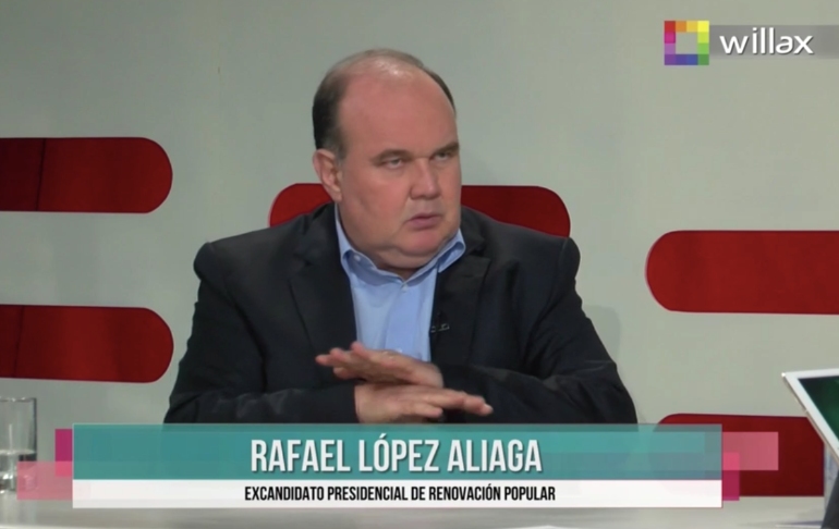 Rafael López Aliaga: "He denunciando penalmente a los que resulten responsables por fraude electoral"