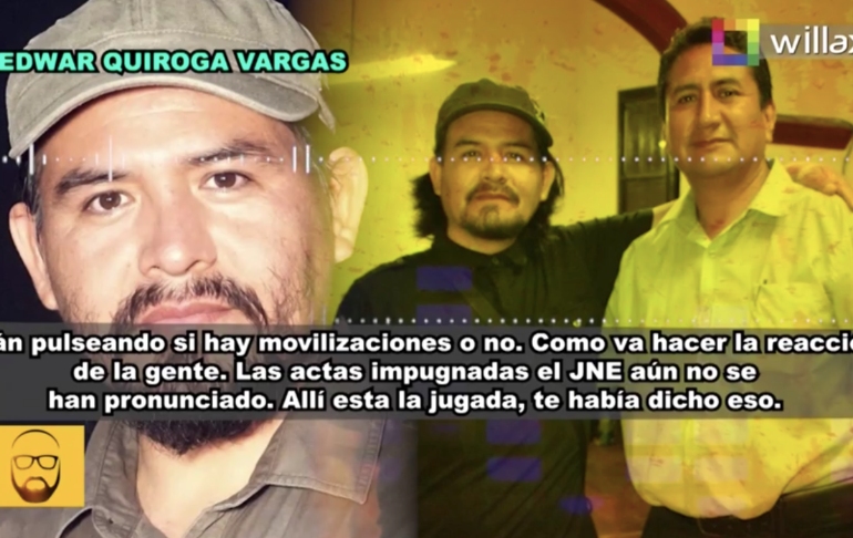 Portada: Edwar Quiroga Vargas sobre actas impugnadas: "Allí está la jugada"
