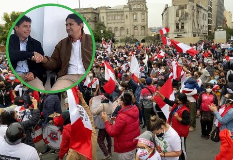 Ciudadanos convocaron marcha en contra del gobierno de Pedro Castillo