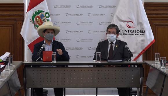 Pedro Castillo pidió a Contraloría que sea “vigilante permanente” en su próximo mandato