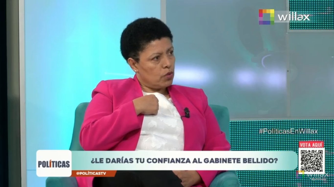 Martha Moyano: "Desde mi posición no le daría la confianza al gabinete Bellido"