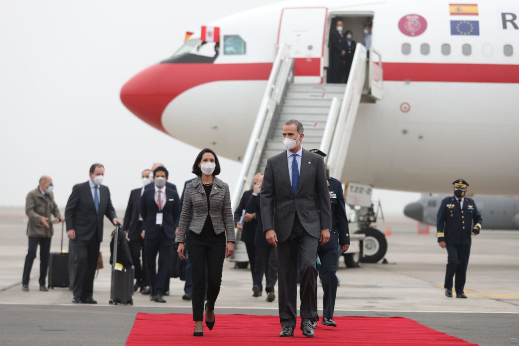 Felipe VI llega al Perú para toma de mando de Pedro Castillo