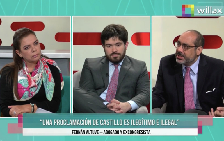 Fernán Altuve: Sería "ilegítimo e ilegal" una proclamación de Pedro Castillo como presidente