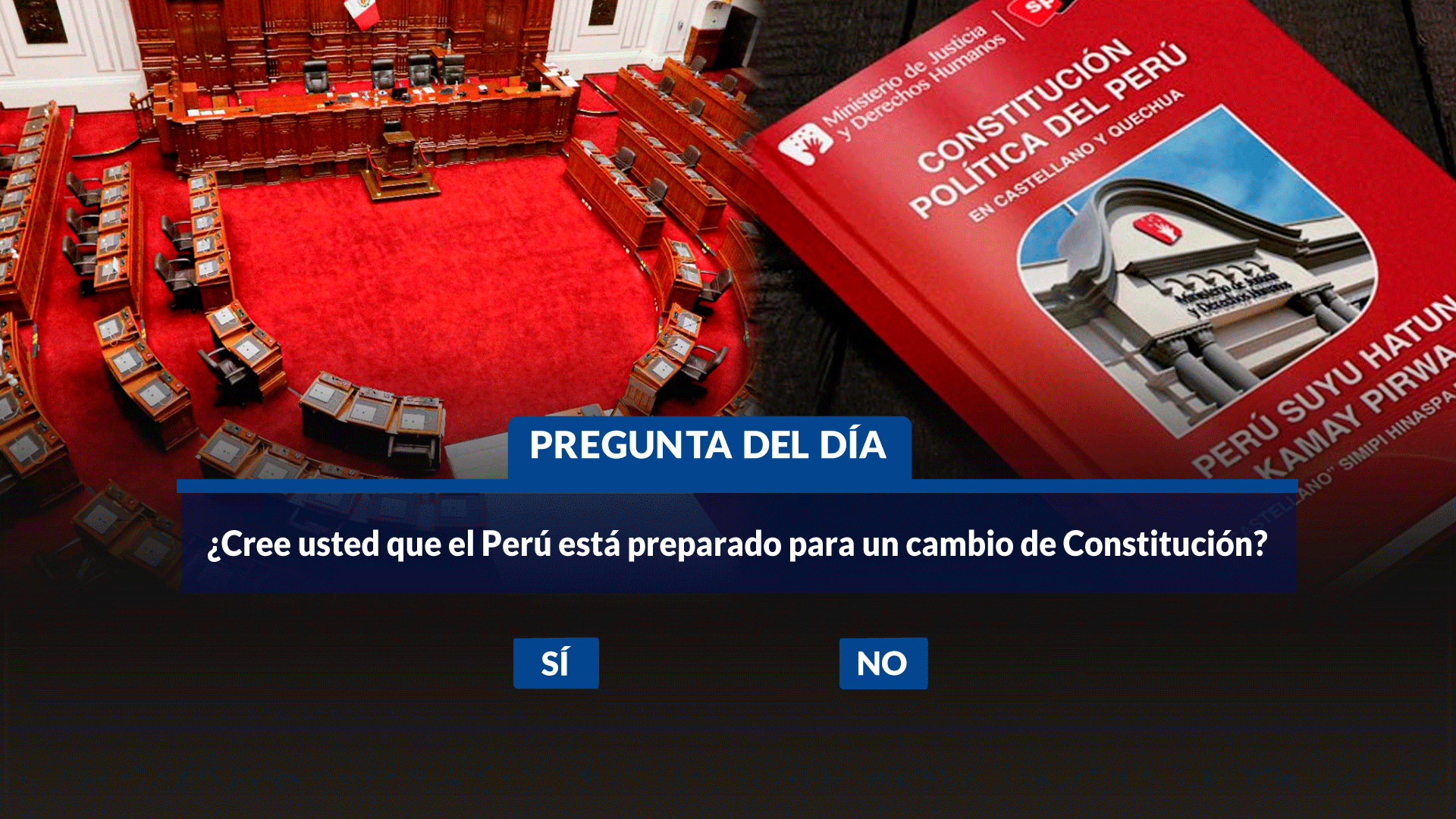 Portada: Encuesta Willax: ¿Cree usted que el Perú está preparado para un cambio de Constitución?