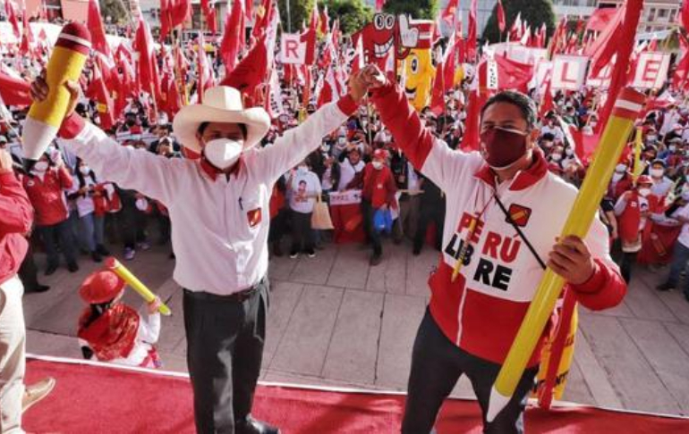 Pedro Castillo y Vladimir Cerrón presentan hábeas corpus contra Rafael López Aliaga