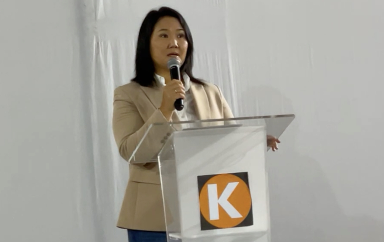 Keiko Fujimori: "Voy a reconocer los resultados electorales"