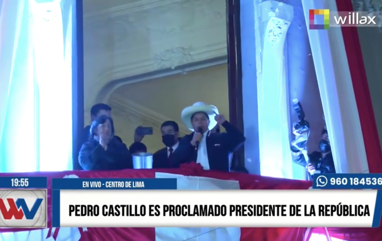 Pedro Castillo: "¡Gracias pueblo peruano por este histórico triunfo!"
