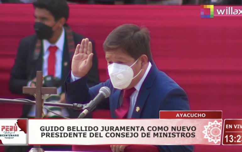 Guido Bellido, investigado por apología al terrorismo, es el primer ministro del gobierno de Pedro Castillo