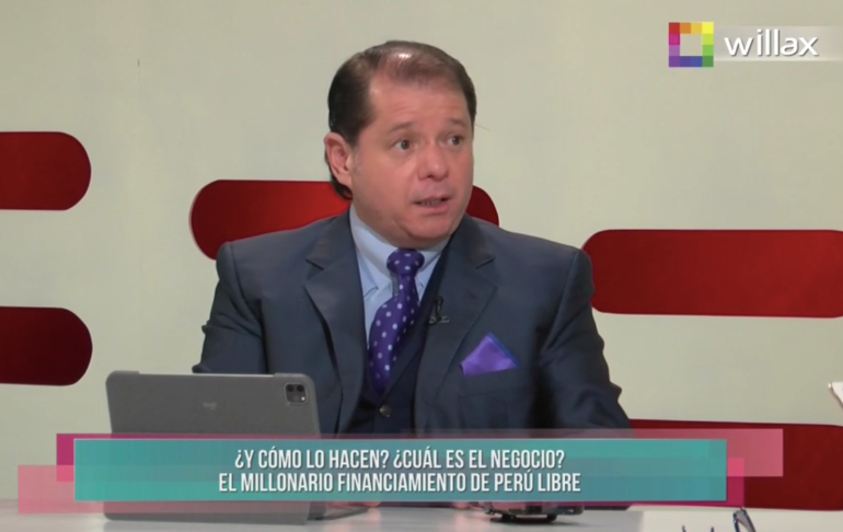 Portada: Julio Rodríguez: "El financiamiento de Perú Libre no es ilegal, sino criminal"