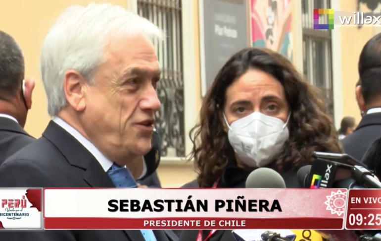 Portada: Sebastián Piñera anuncia que estará mañana en Ayacucho para la juramentación simbólica de Pedro Castillo