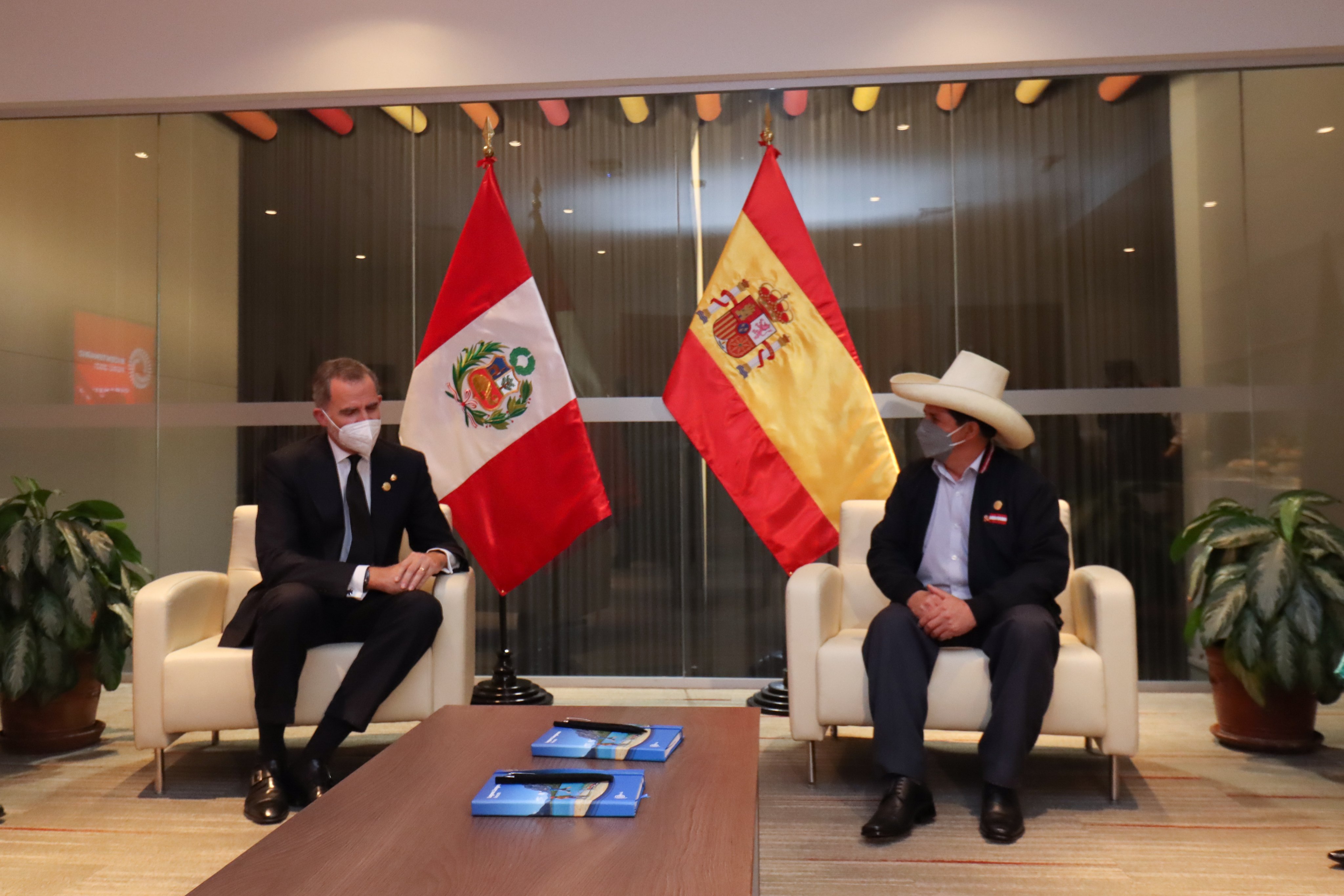 Pedro Castillo se reunió con el Rey Felipe VI de España