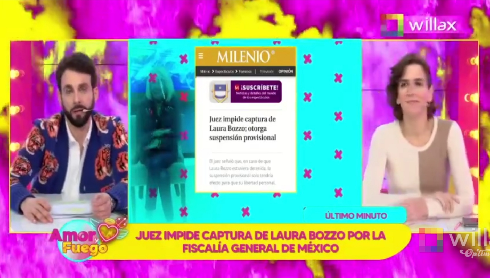 Portada: Amor y Fuego: Juez impide captura de Laura Bozzo por la Fiscalía General de México