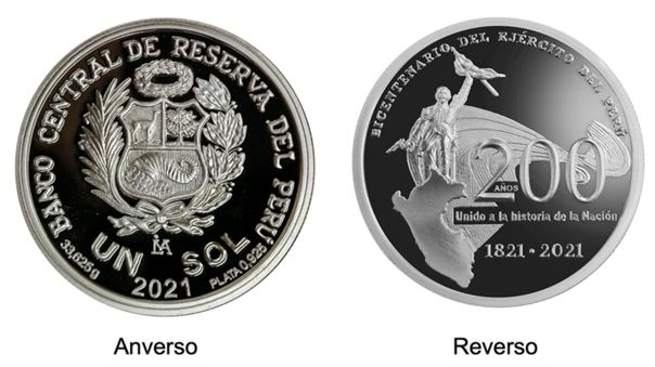 BCR: Conoce la moneda alusiva al bicentenario del Ejército del Perú que circulará desde hoy