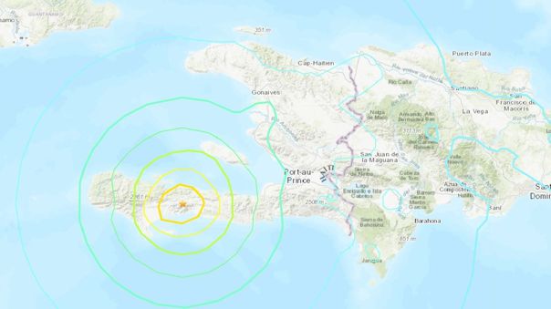 Un terremoto de magnitud 7,2 se registró en Haití este sábado