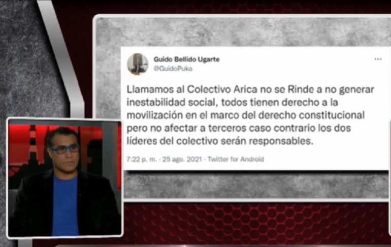 Portada: Álex Segura, excomando de Chavín de Huántar, responde a Guido Bellido: "En Arica no se rinde todos somos líderes"