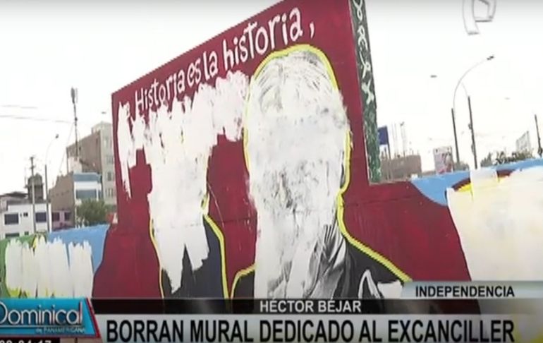 Portada: Héctor Béjar: Borran mural dedicado a excanciller tras publicación de Vladimir Cerrón