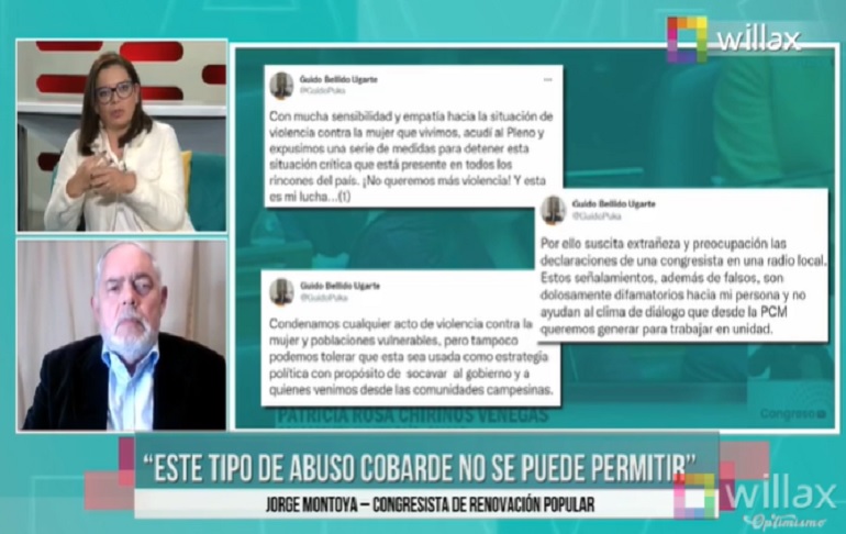 Jorge Montoya sobre agresión verbal de Guido Bellido: "Eso denota la calaña que tenemos como primer ministro"