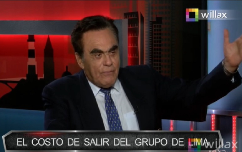 Luis Gonzales Posada: Me asombra que los peruanos tengamos que enterarnos por un medio cubano de que nos estamos saliendo del Grupo de Lima