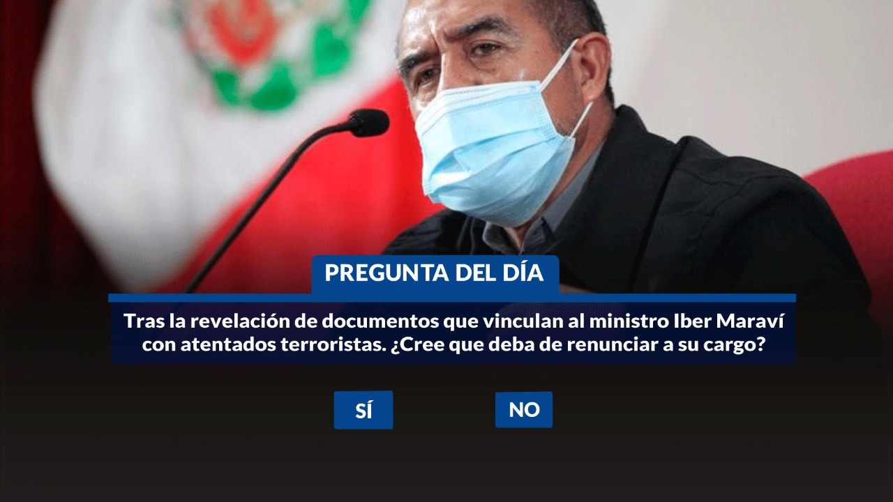 Tras la revelación de documentos que vinculan al ministro Iber Maraví con atentados terroristas. ¿Cree que deba de renunciar a su cargo?